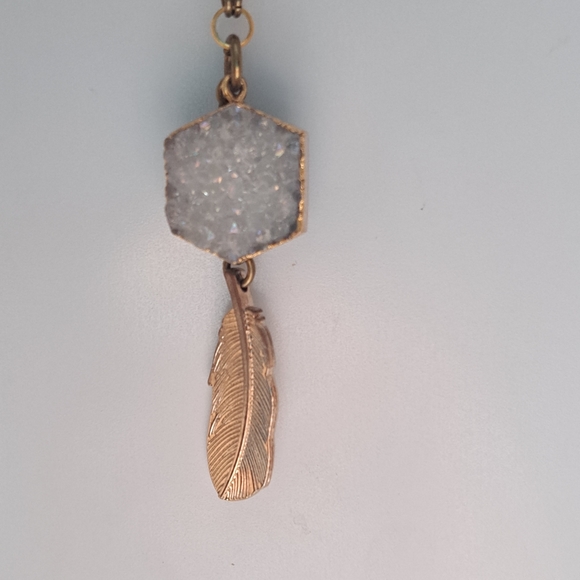 Beautifull Gray Druzy Stone Necklace - Picture 13 of 13